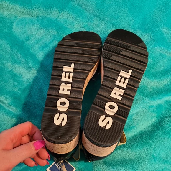 Nwt sorel cork bottom wedge sandals size 11 - Picture 5 of 8